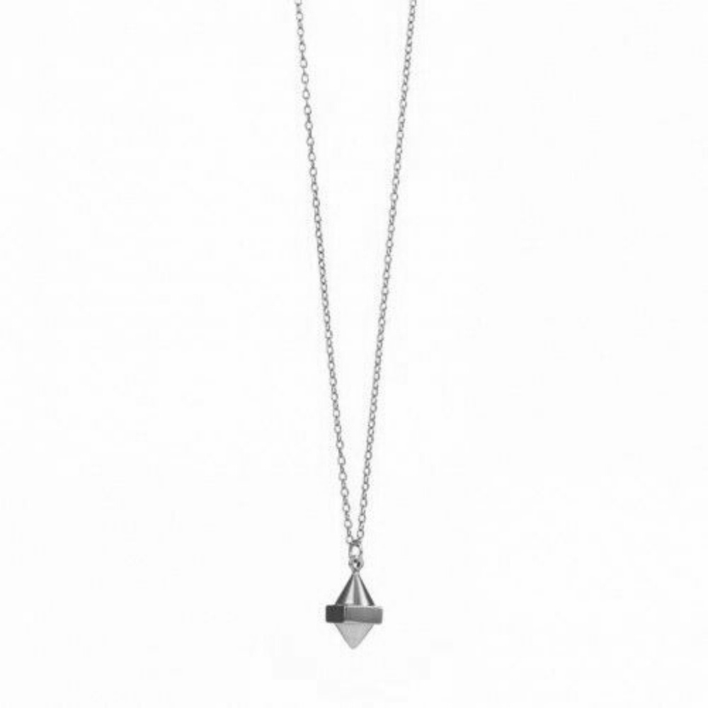 Stella Valle Ambition Silver Pendant Stud Necklace